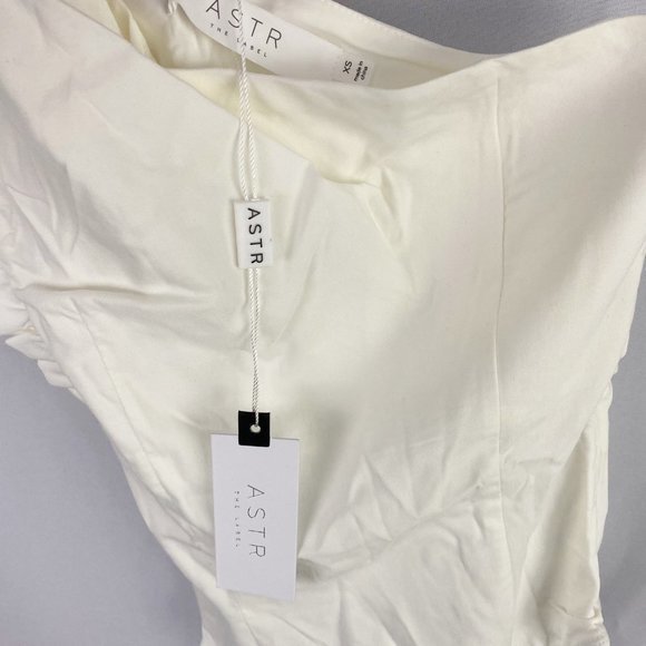 ASTR The Label Sweet Summer Ruffled One Shoulder Bodysuit White - Picture 6 of 10